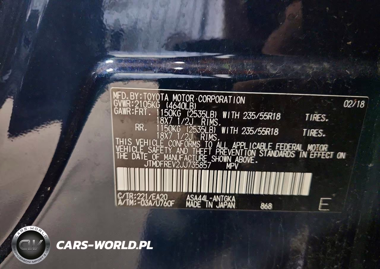 2018 Toyota Rav4 Limited VIN:JTMDFREV2JJ735857 - 14