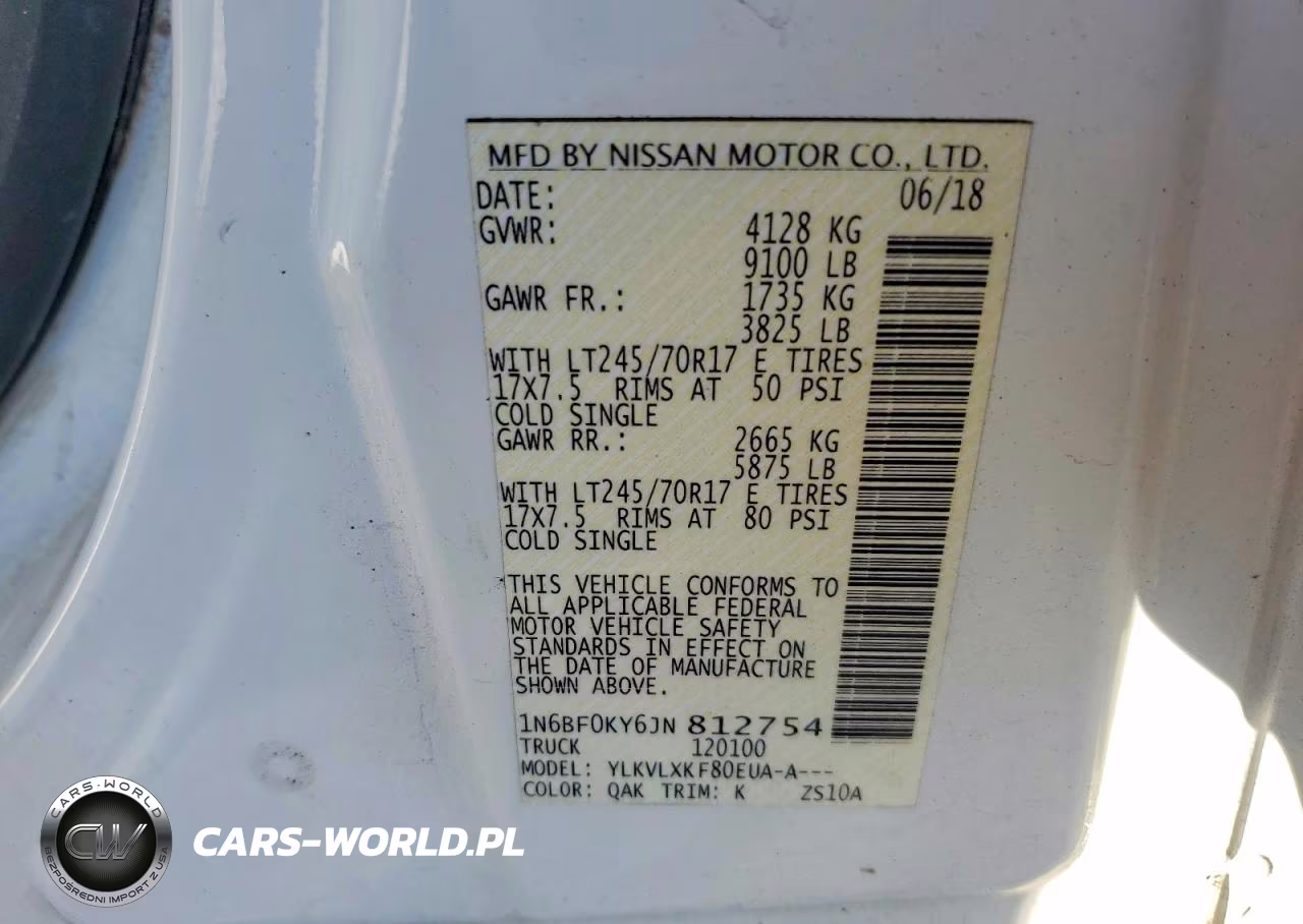 2018 Nissan Nv2500 Delivery Van VIN:1N6BF0KY6JN812754 - 13