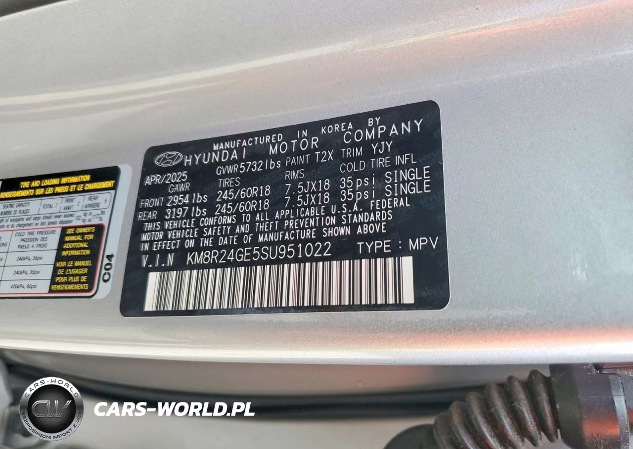 2025 Hyundai Palisade Sel VIN:KM8R24GE5SU951022 - 13