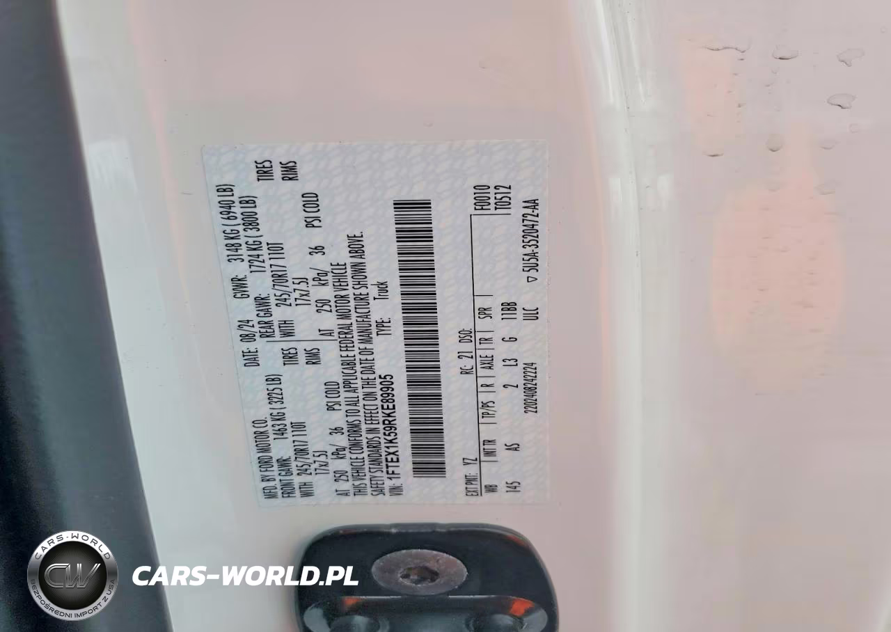 2024 Ford F150 Xl VIN:1FTEX1K59RKE89905 - 12