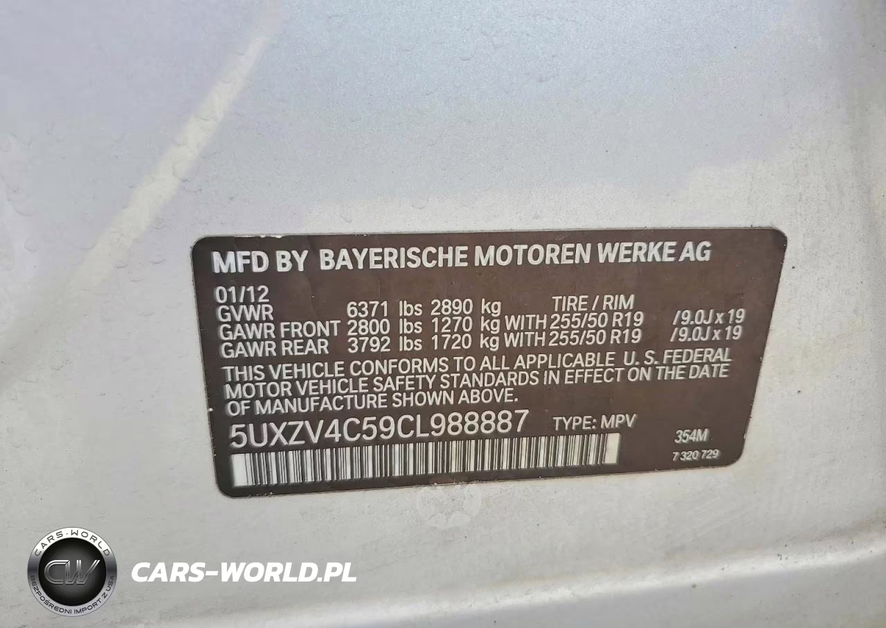 2012 BMW X5 xDrive35I VIN:5UXZV4C59CL988887 - 14