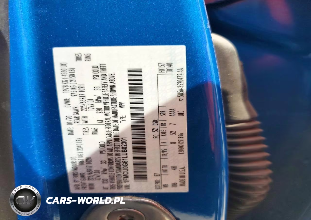 2020 Ford Escape Se VIN:1FMCU0G61LUB02301 - 14