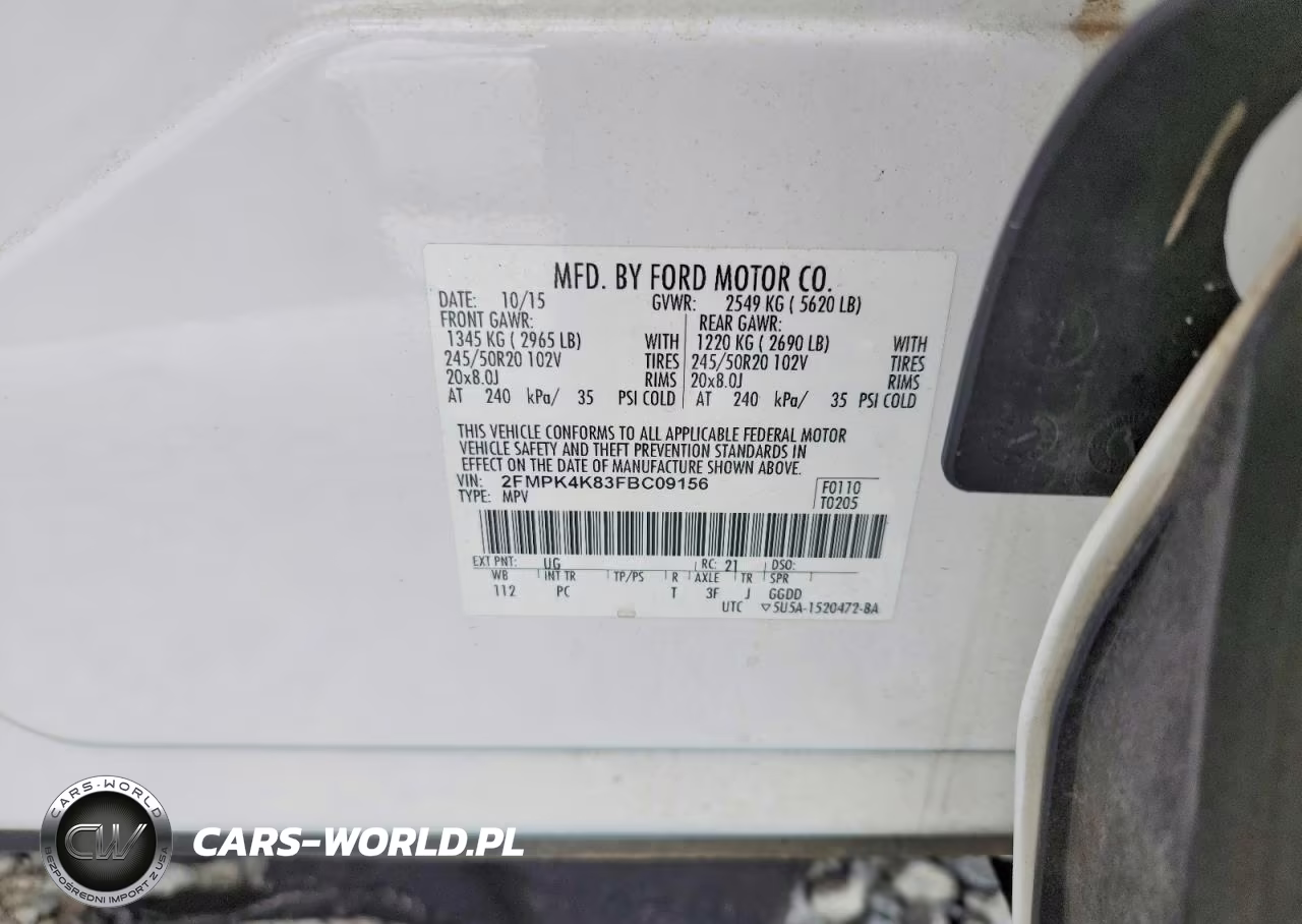 2015 Ford Edge Titanium VIN:2FMPK4K83FBC09156 - 13