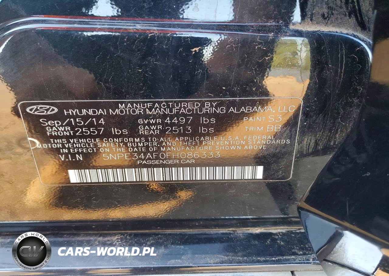 2015 Hyundai Sonata Sport VIN:5NPE34AF0FH086333 - 12