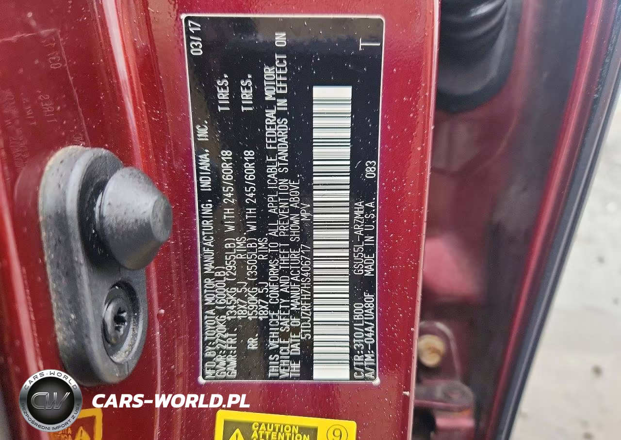 2017 Toyota Highlander Xle VIN:5TDJZRFH7HS406717 - 13