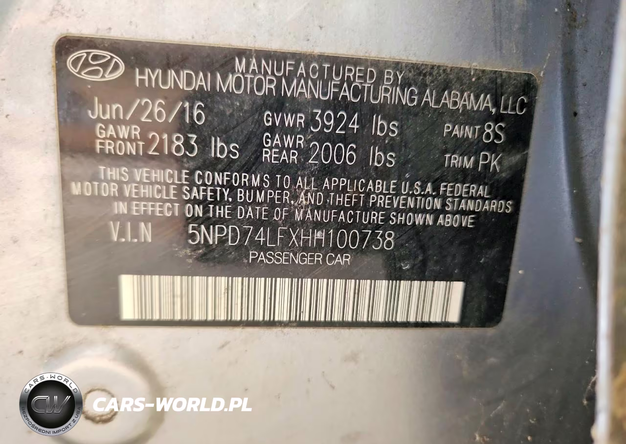2017 Hyundai Elantra Se VIN:5NPD74LFXHH100738 - 12