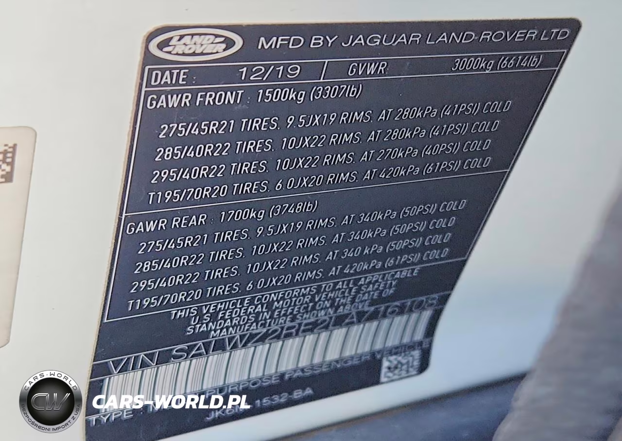 2020 Land Rover Range Rover Sport Svr VIN:SALWZ2RE2LA716108 - 13
