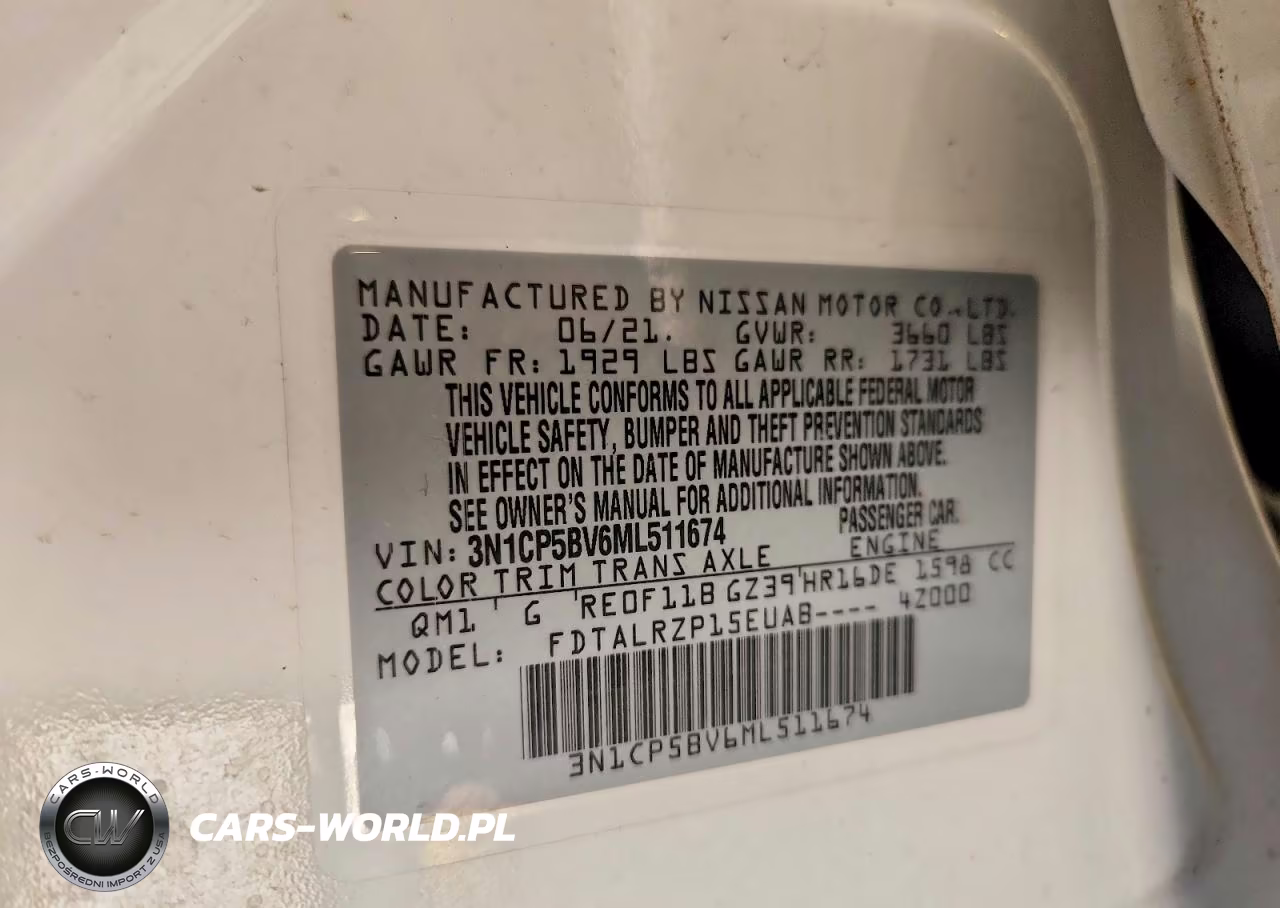 2021 Nissan Kicks S VIN:3N1CP5BV6ML511674 - 13