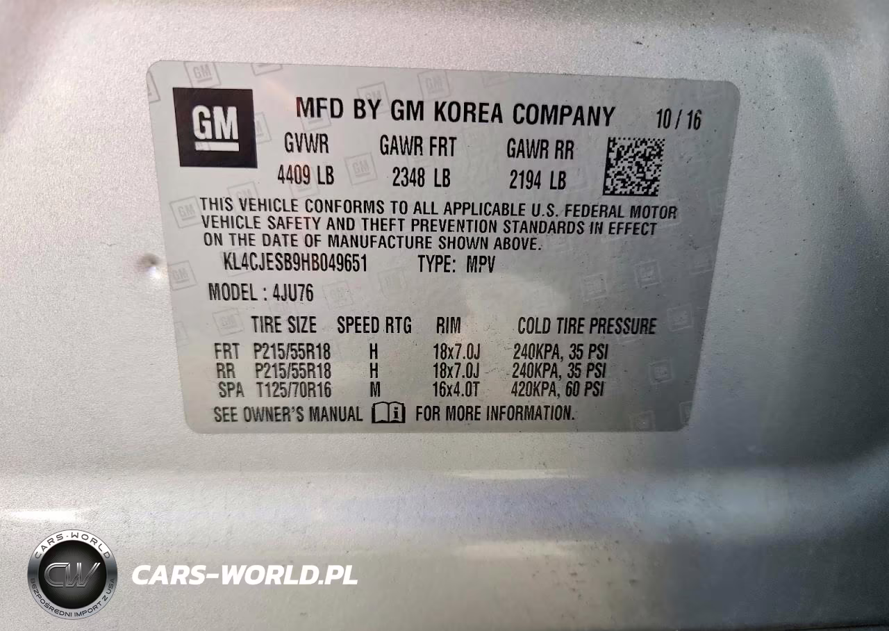 2017 Buick Encore Preferred VIN:KL4CJESB9HB049651 - 13
