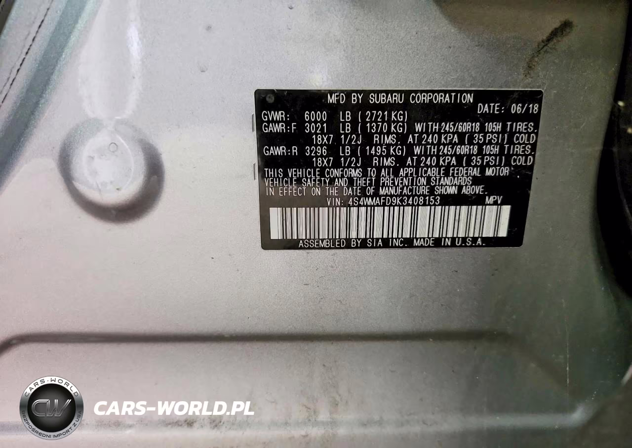 2019 Subaru Ascent Premium VIN:4S4WMAFD9K3408153 - 14