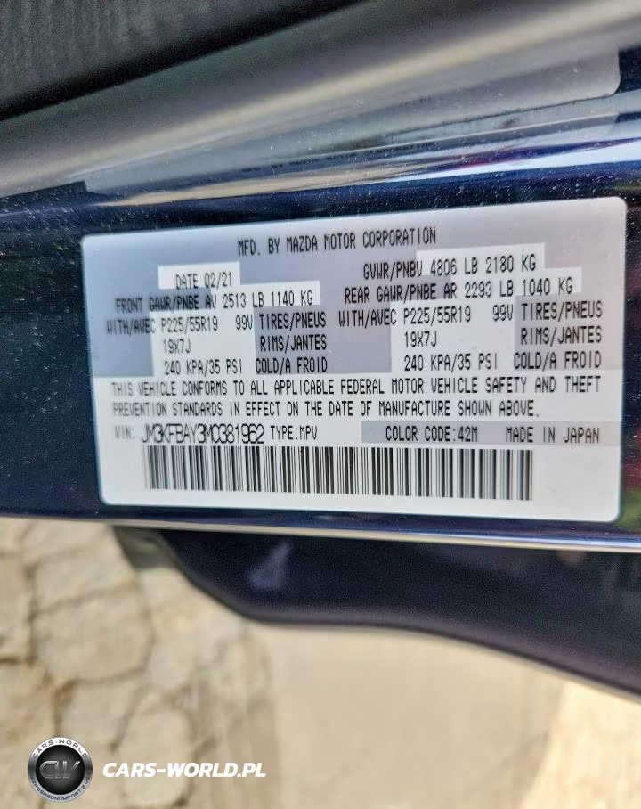 2021 Mazda Cx-5 Grand Touring Reserve VIN:JM3KFBAY3M0381962 - 12