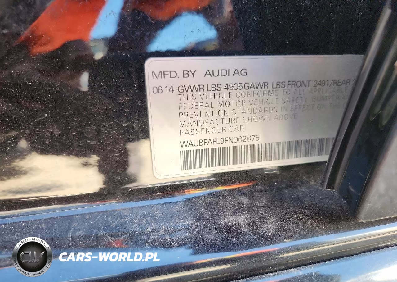 2015 Audi A4 Premium VIN:WAUBFAFL9FN002675 - 12