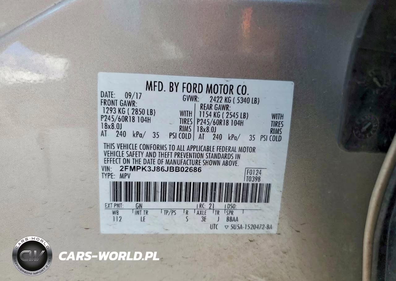 2018 Ford Edge Sel VIN:2FMPK3J86JBB02686 - 13