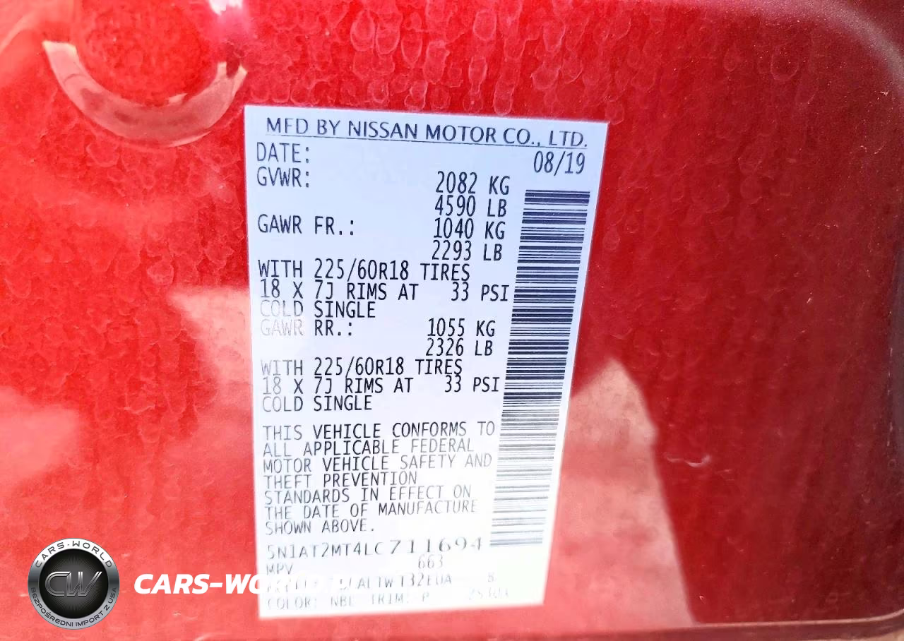 2020 Nissan Rogue Sv VIN:5N1AT2MT4LC711694 - 12