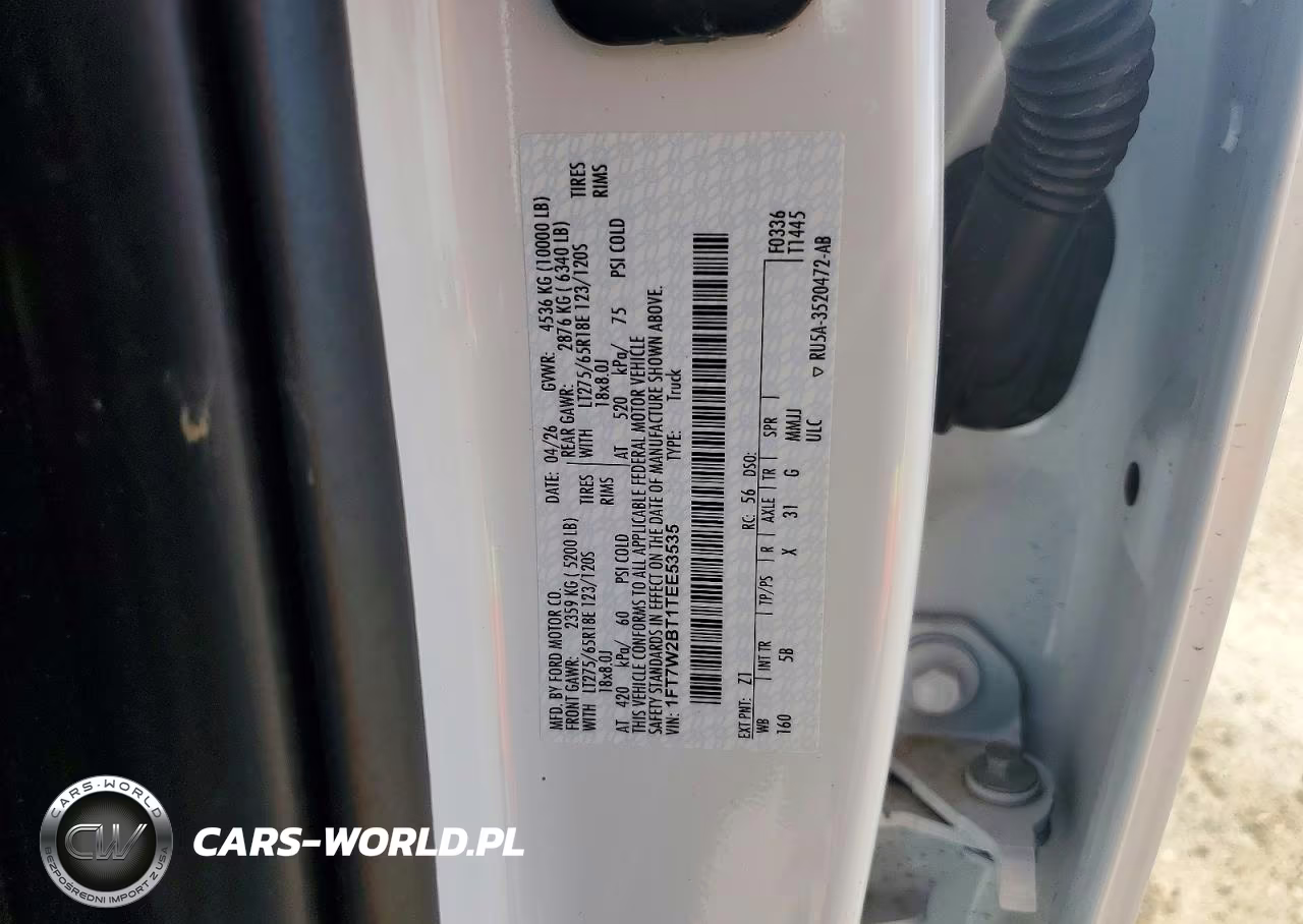 2026 Ford F250 Super Duty VIN:1FT7W2BT1TEE53535 - 14