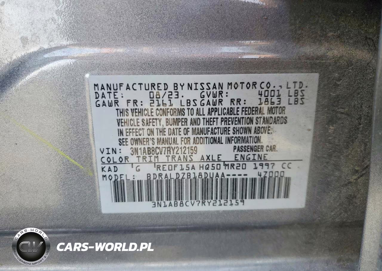 2024 Nissan Sentra Sv VIN:3N1AB8CV7RY212159 - 12