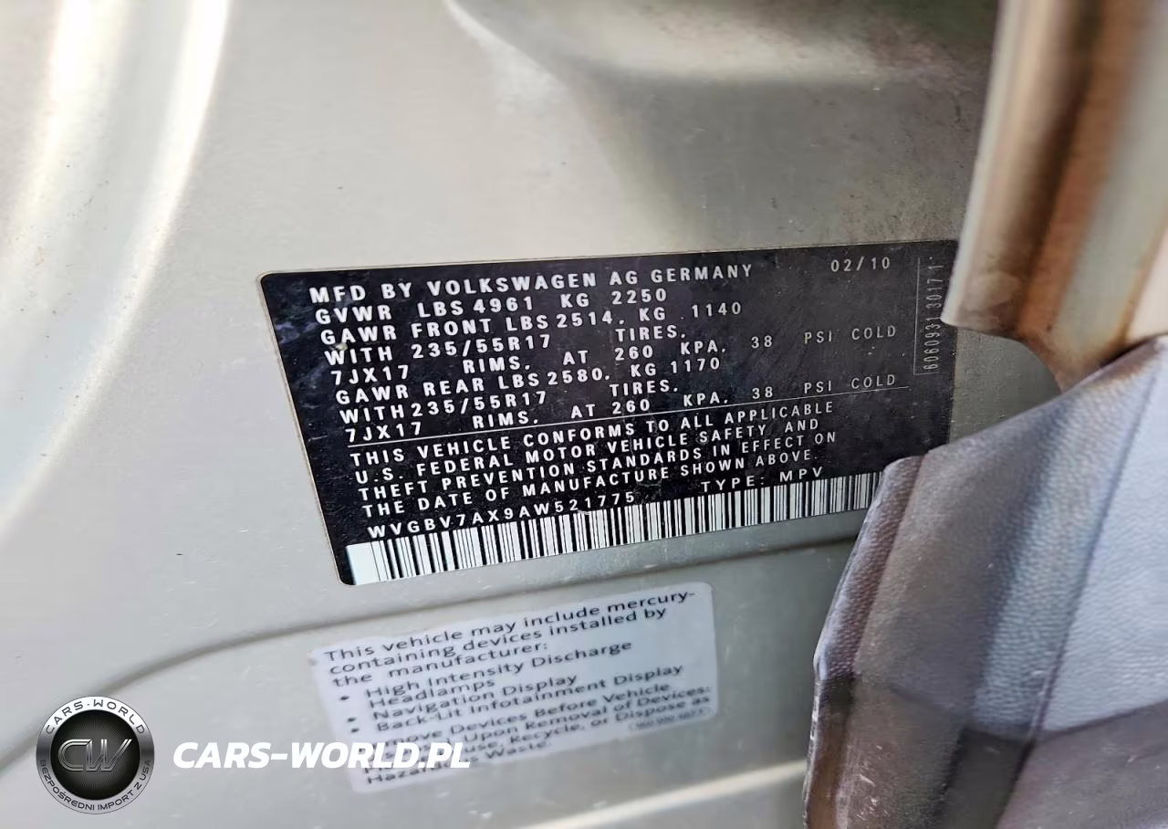 2010 Volkswagen Tiguan Se VIN:WVGBV7AX9AW521775 - 13