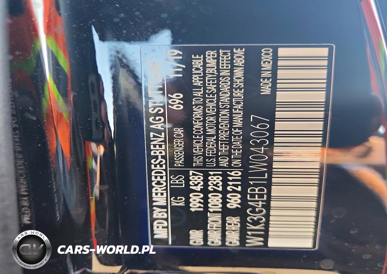 2020 Mercedes-Benz A 220 VIN:W1K3G4EB1LW043067 - 12