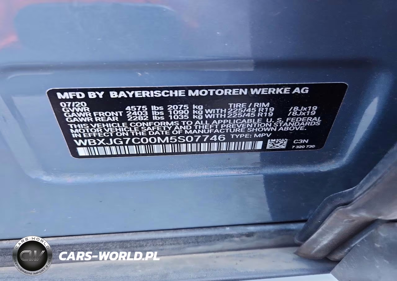 2021 BMW X1 Sdrive28I VIN:WBXJG7C00M5S07746 - 13