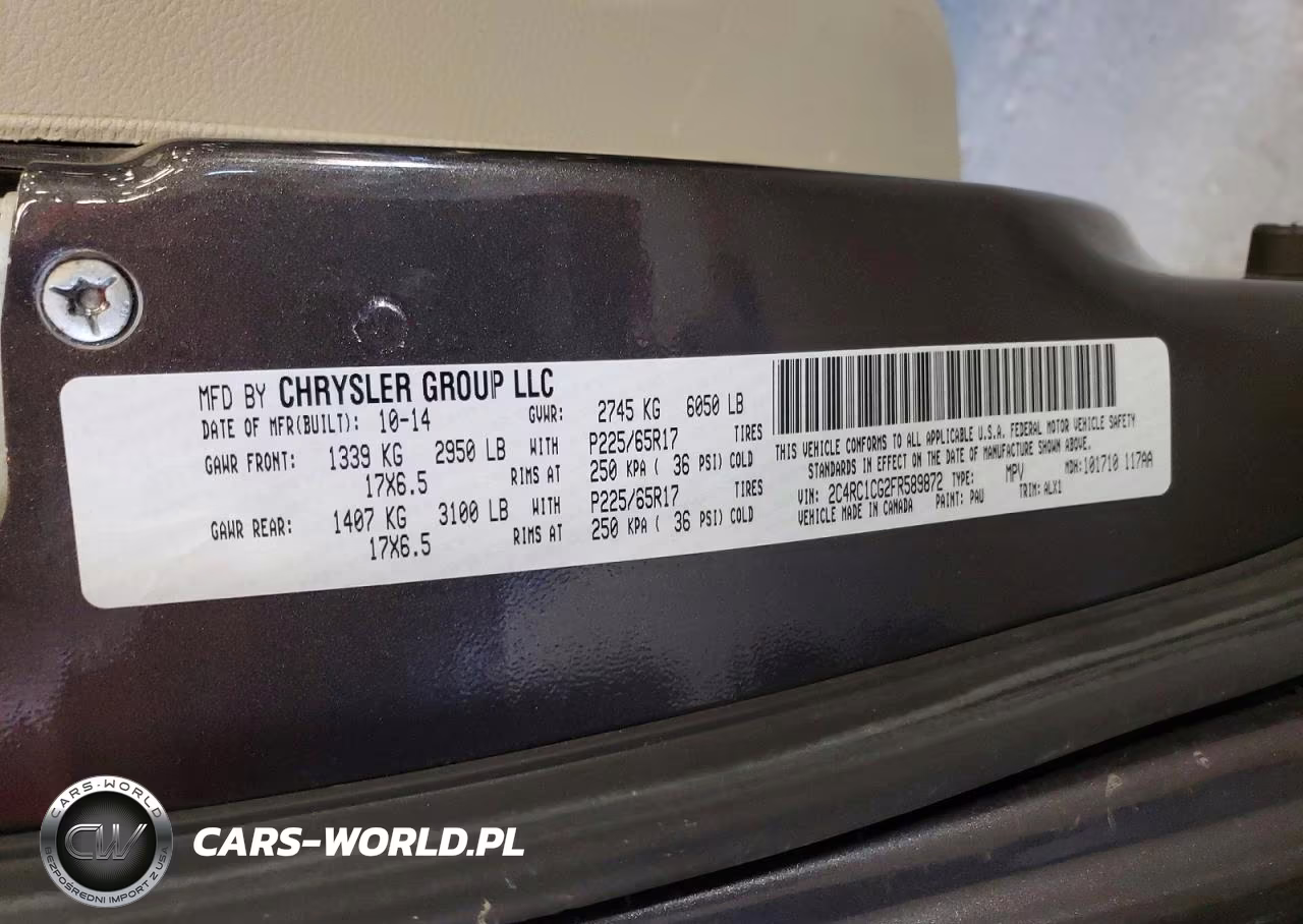 2015 Chrysler Town & Country Touring L VIN:2C4RC1CG2FR589872 - 13