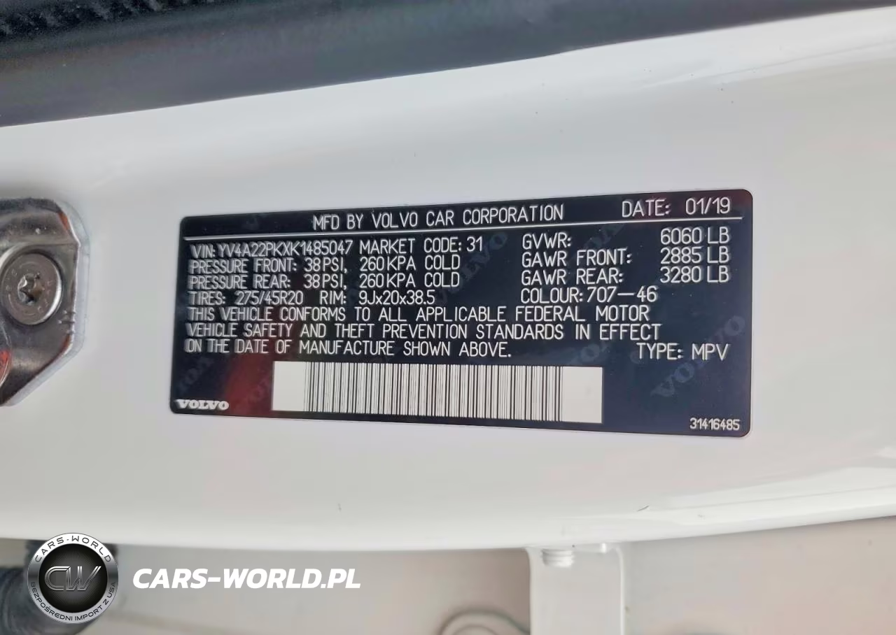 2019 Volvo Xc90 T6 Momentum VIN:YV4A22PKXK1485047 - 13