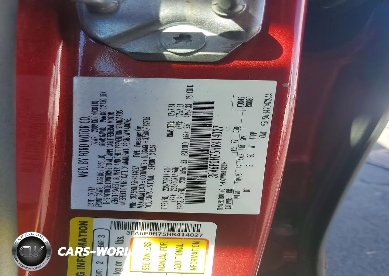 2017 Ford Fusion Se VIN:3FA6P0H75HR414027 - 12