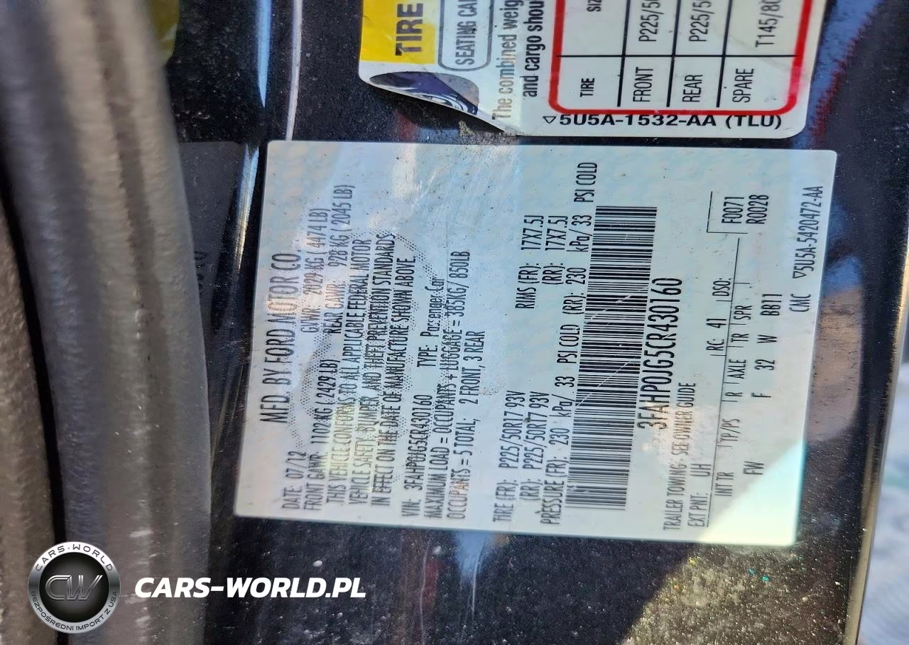 2012 Ford Fusion Sel VIN:3FAHP0JG5CR430160 - 12