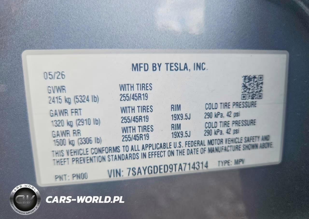 2026 Tesla Model Y VIN:7SAYGDED9TA714314 - 12