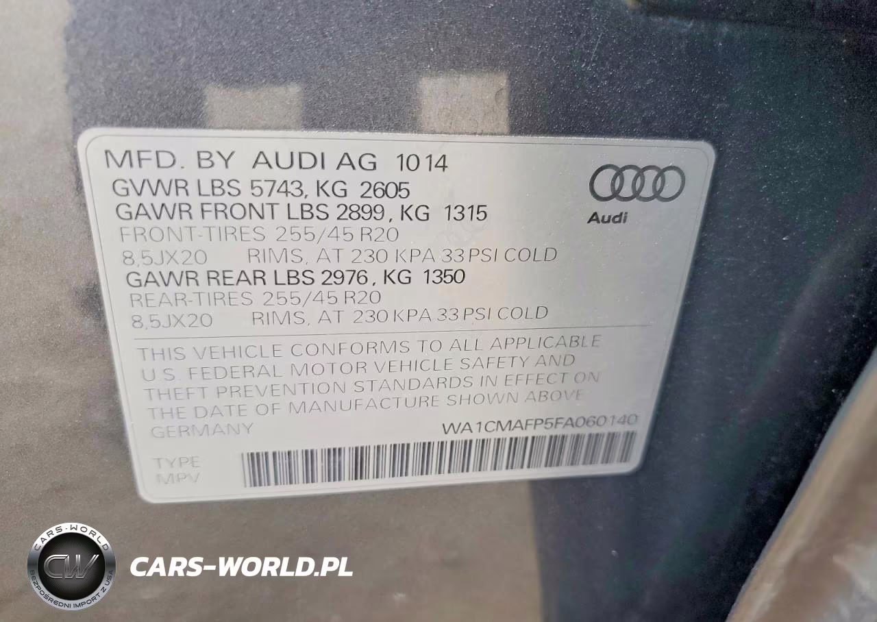 2015 Audi Q5 Tdi Premium Plus VIN:WA1CMAFP5FA060140 - 12