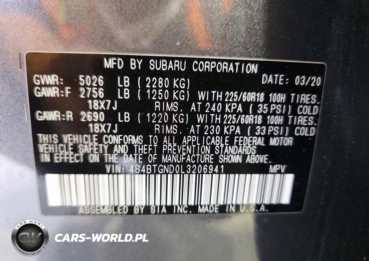 2020 Subaru Outback Limited Xt VIN:4S4BTGND0L3206941 - 13