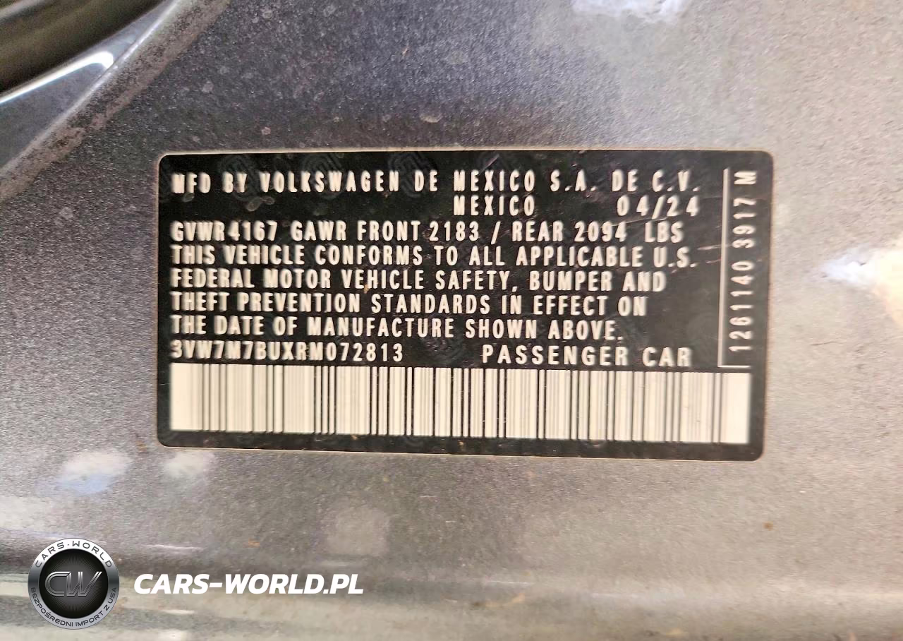 2024 Volkswagen Jetta Se VIN:3VW7M7BUXRM072813 - 12