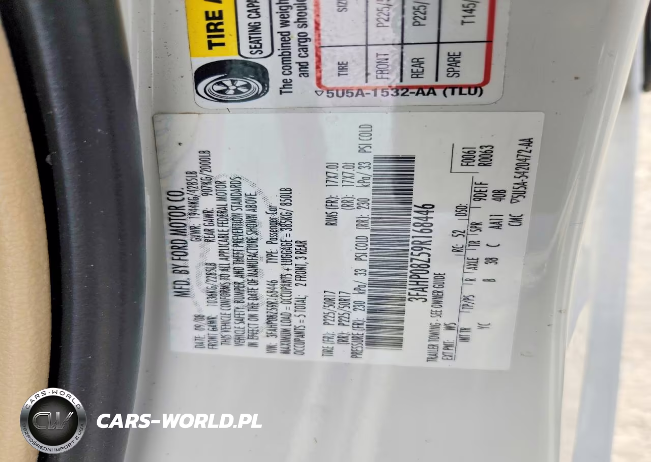 2009 Ford Fusion Sel VIN:3FAHP08Z59R168446 - 13