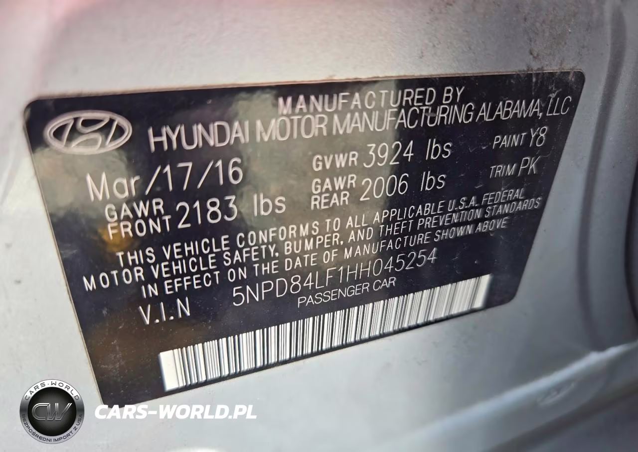 2017 Hyundai Elantra Limited VIN:5NPD84LF1HH045254 - 12