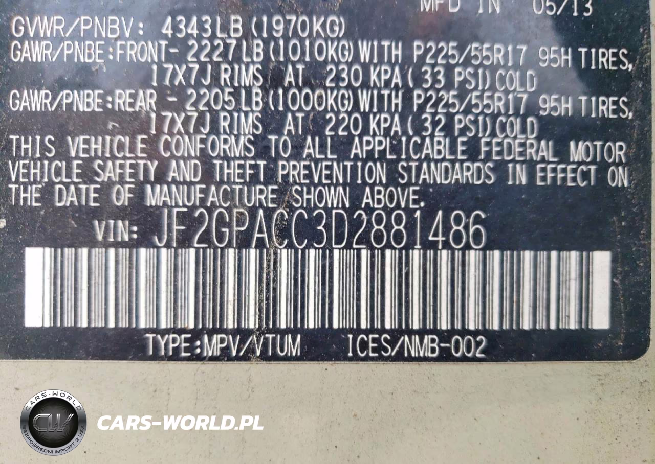 2013 Subaru Xv Crosstrek 2.0 Premium VIN:JF2GPACC3D2881486 - 12