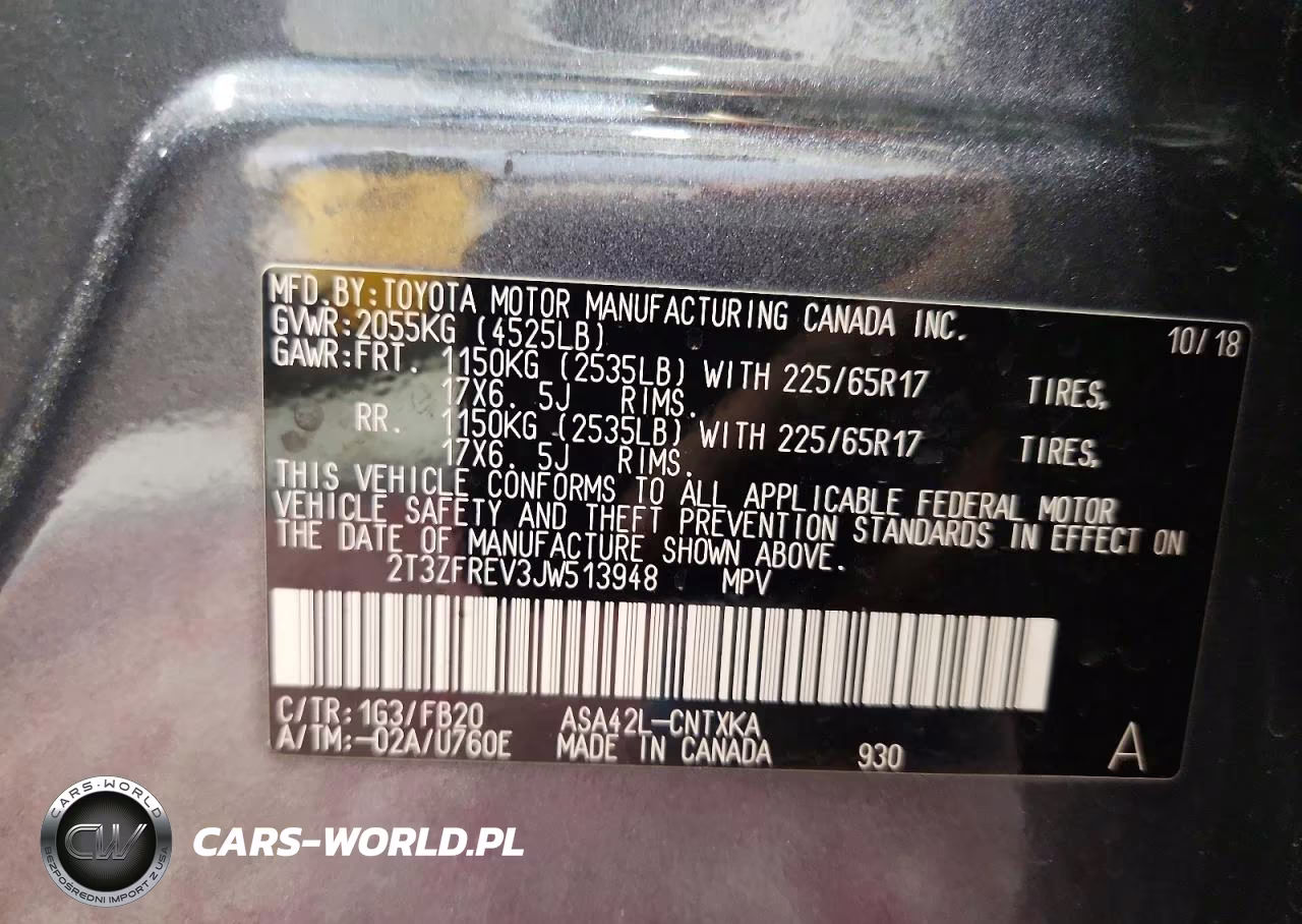 2018 Toyota Rav4 Le VIN:2T3ZFREV3JW513948 - 12