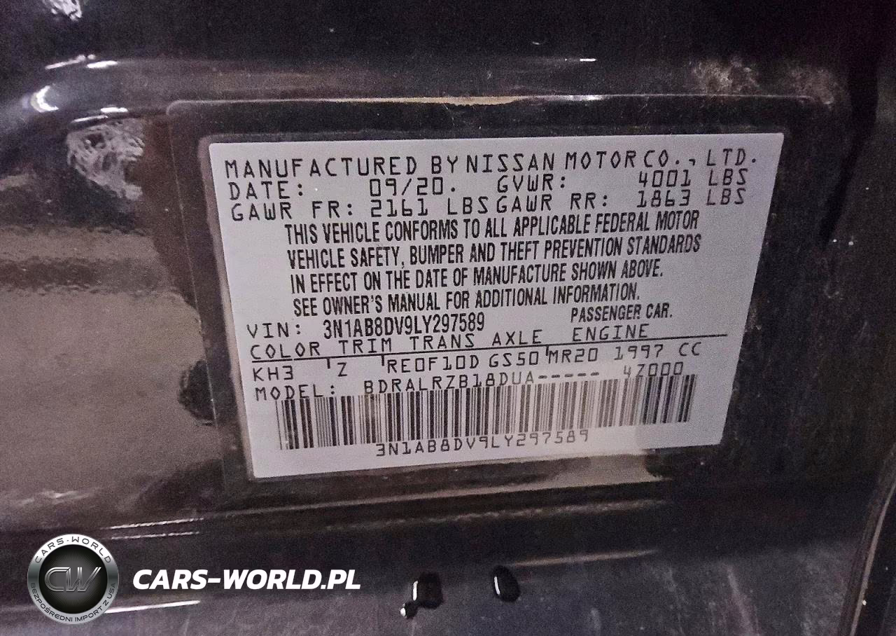 2020 Nissan Sentra Sr VIN:3N1AB8DV9LY297589 - 12