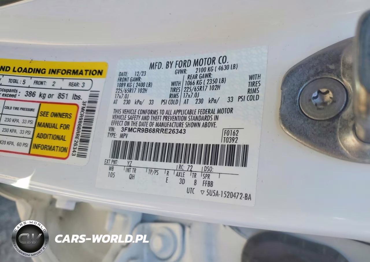 2024 Ford Bronco Sport Big Bend VIN:3FMCR9B68RRE26343 - 14