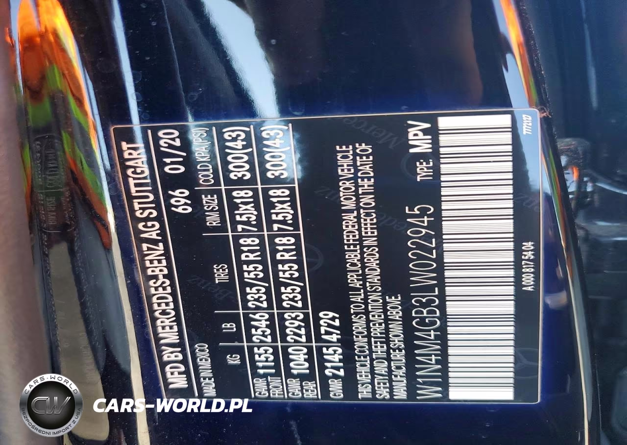 2020 Mercedes-Benz Glb 250 VIN:W1N4M4GB3LW022945 - 12