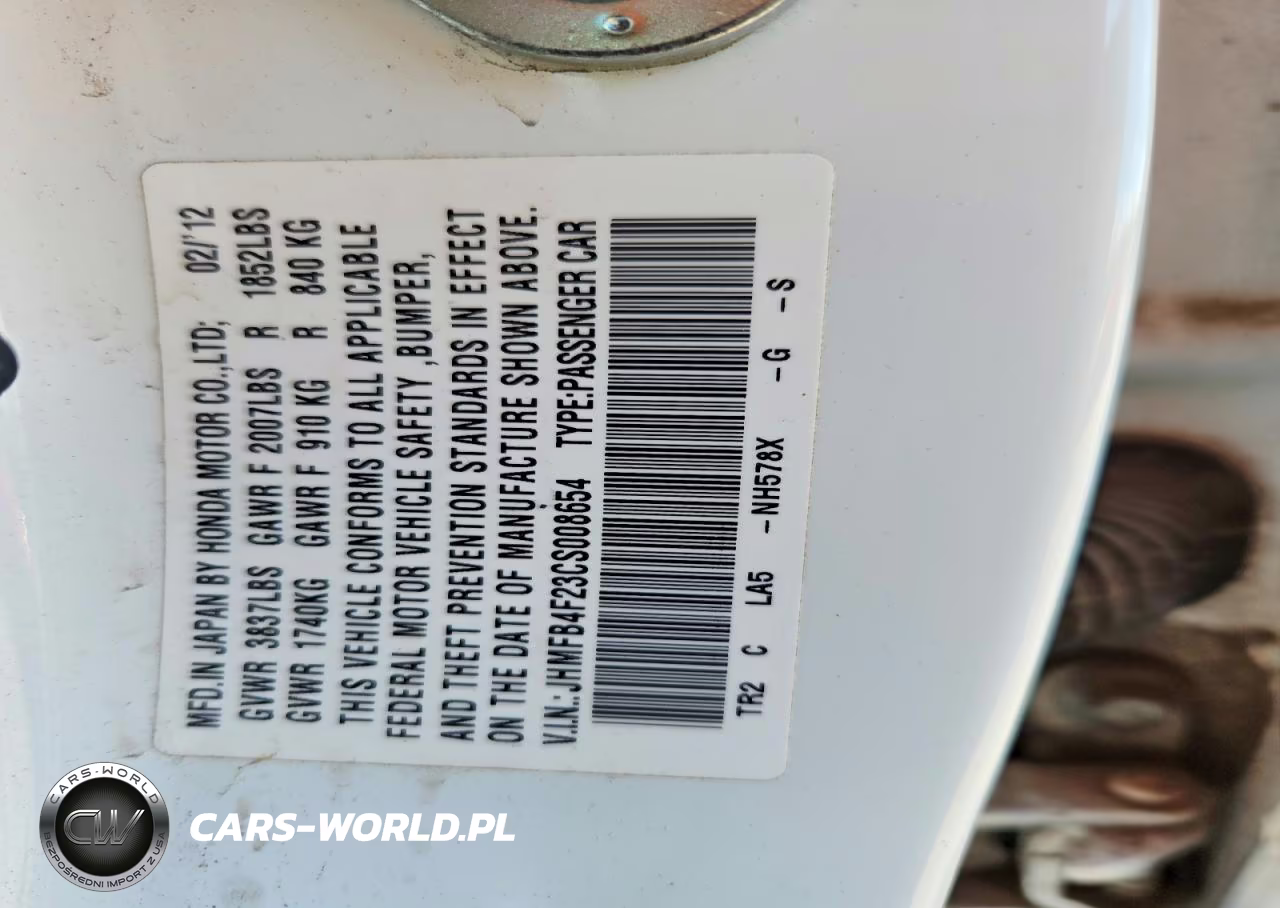 2012 Honda Civic Hybrid VIN:JHMFB4F23CS008654 - 12