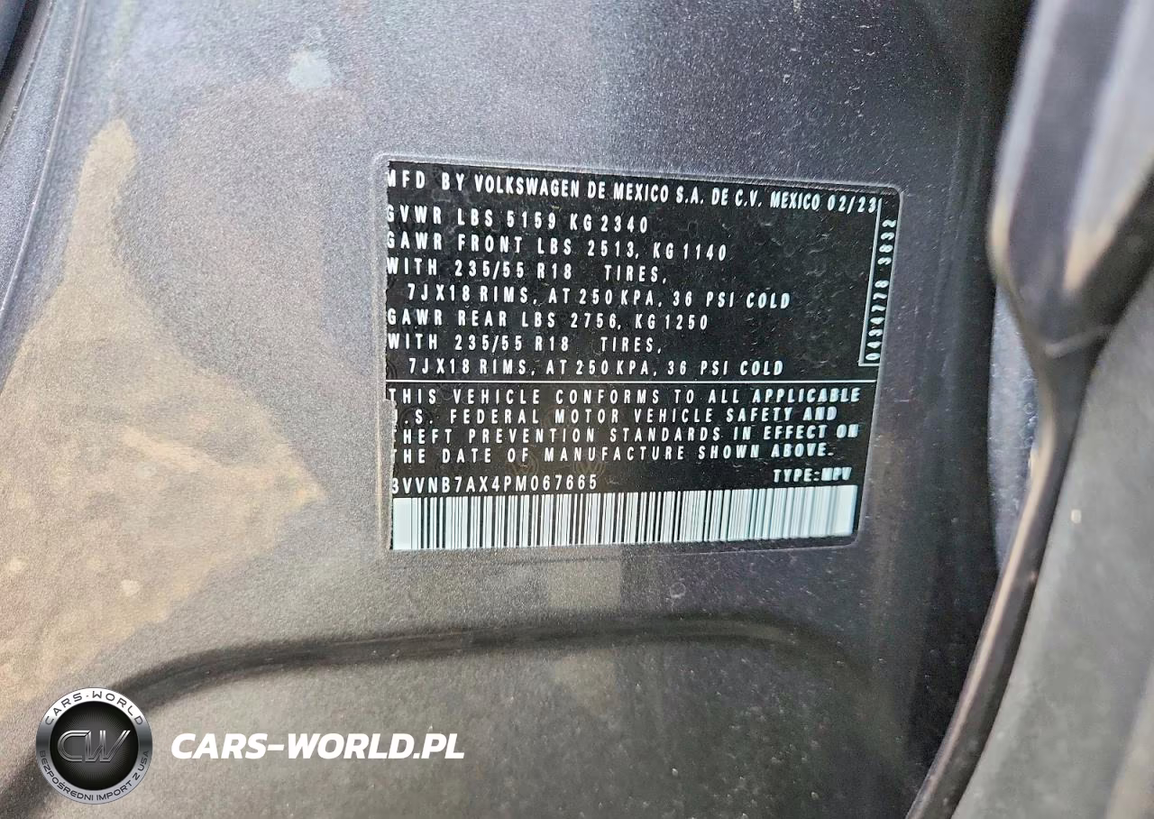 2023 Volkswagen Tiguan Se VIN:3VVNB7AX4PM067665 - 13