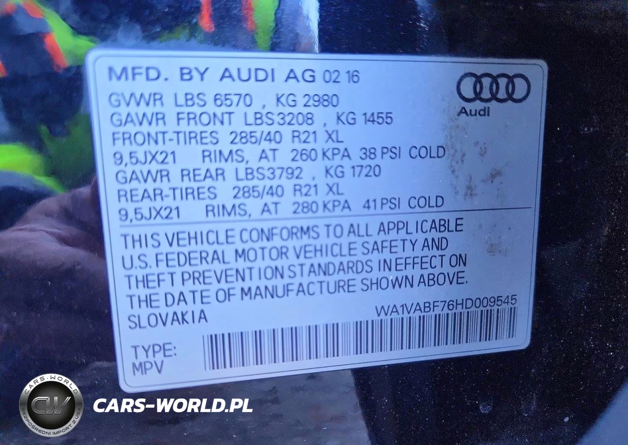 2017 Audi Q7 Prestige VIN:WA1VABF76HD009545 - 13