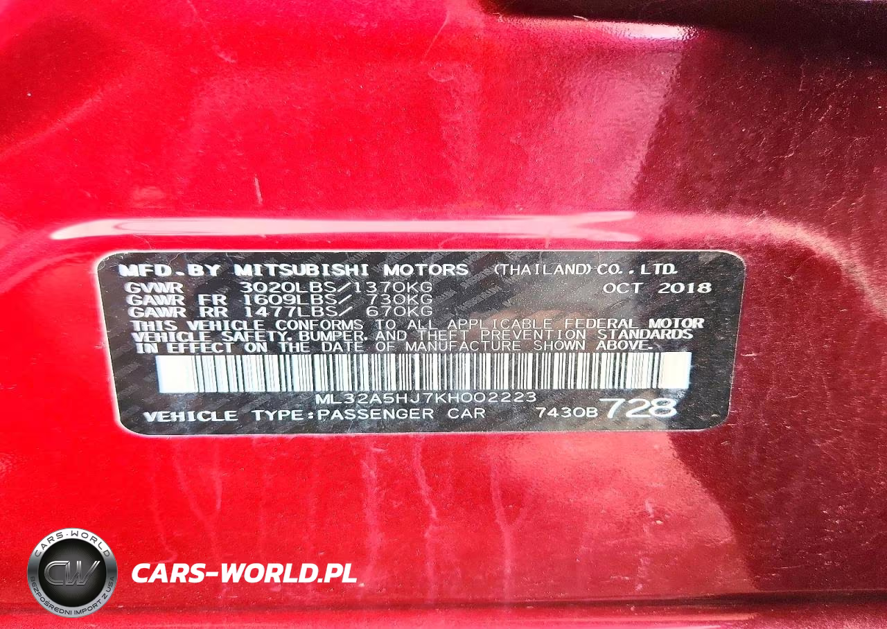 2019 Mitsubishi Mirage Le VIN:ML32A5HJ7KH002223 - 13