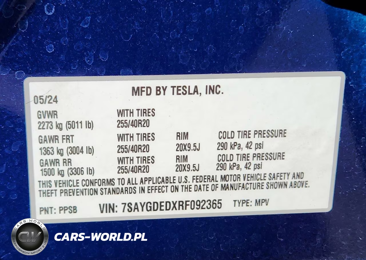 2024 Tesla Model Y VIN:7SAYGDEDXRF092365 - 12