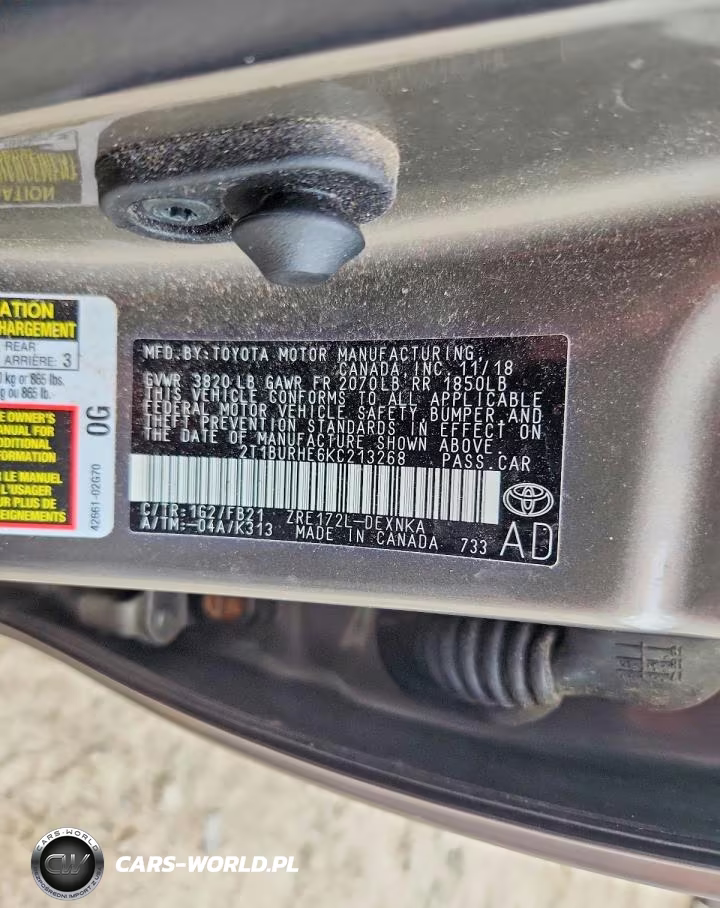 2019 Toyota Corolla Le VIN:2T1BURHE6KC213268 - 12