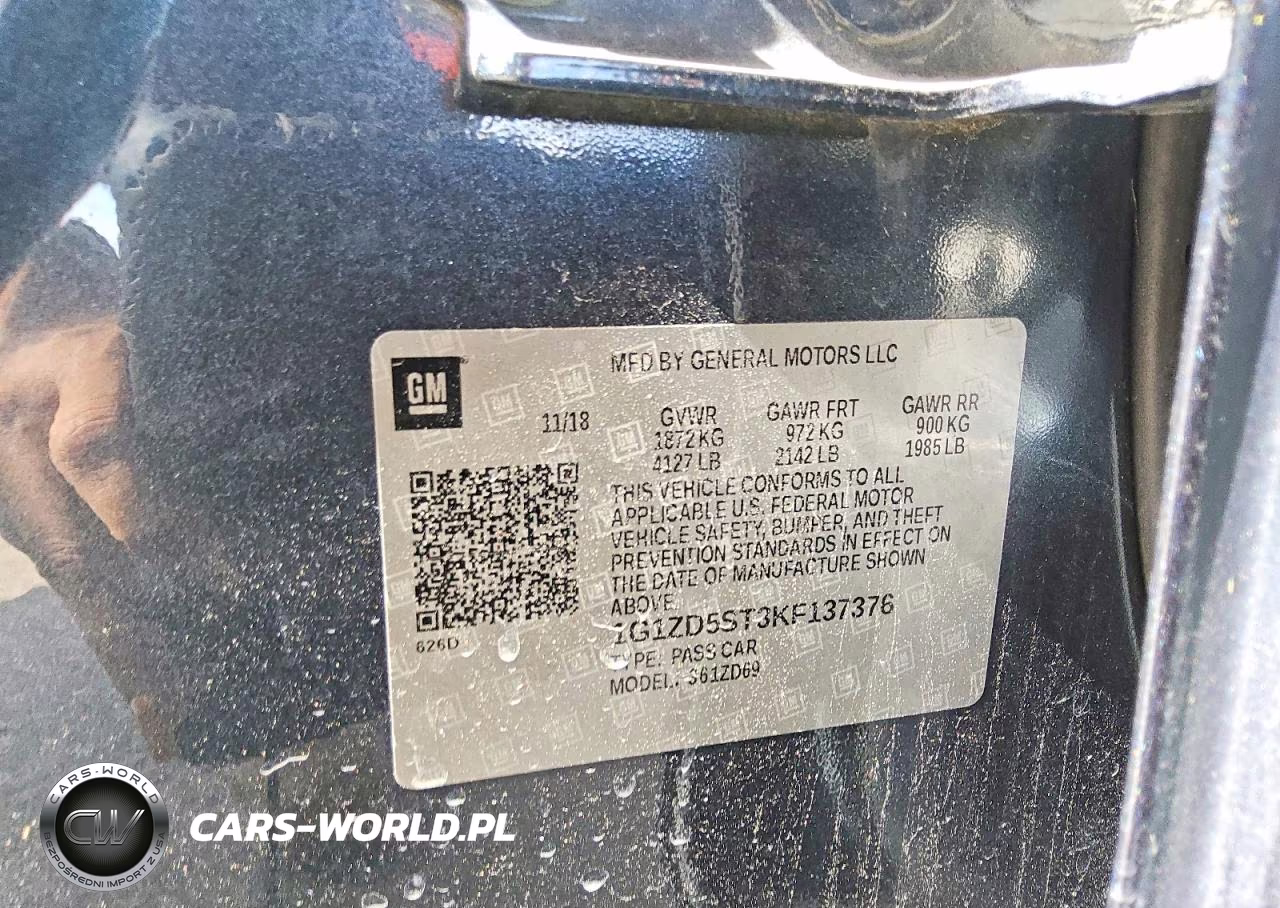 2019 Chevrolet Malibu Lt VIN:1G1ZD5ST3KF137376 - 12