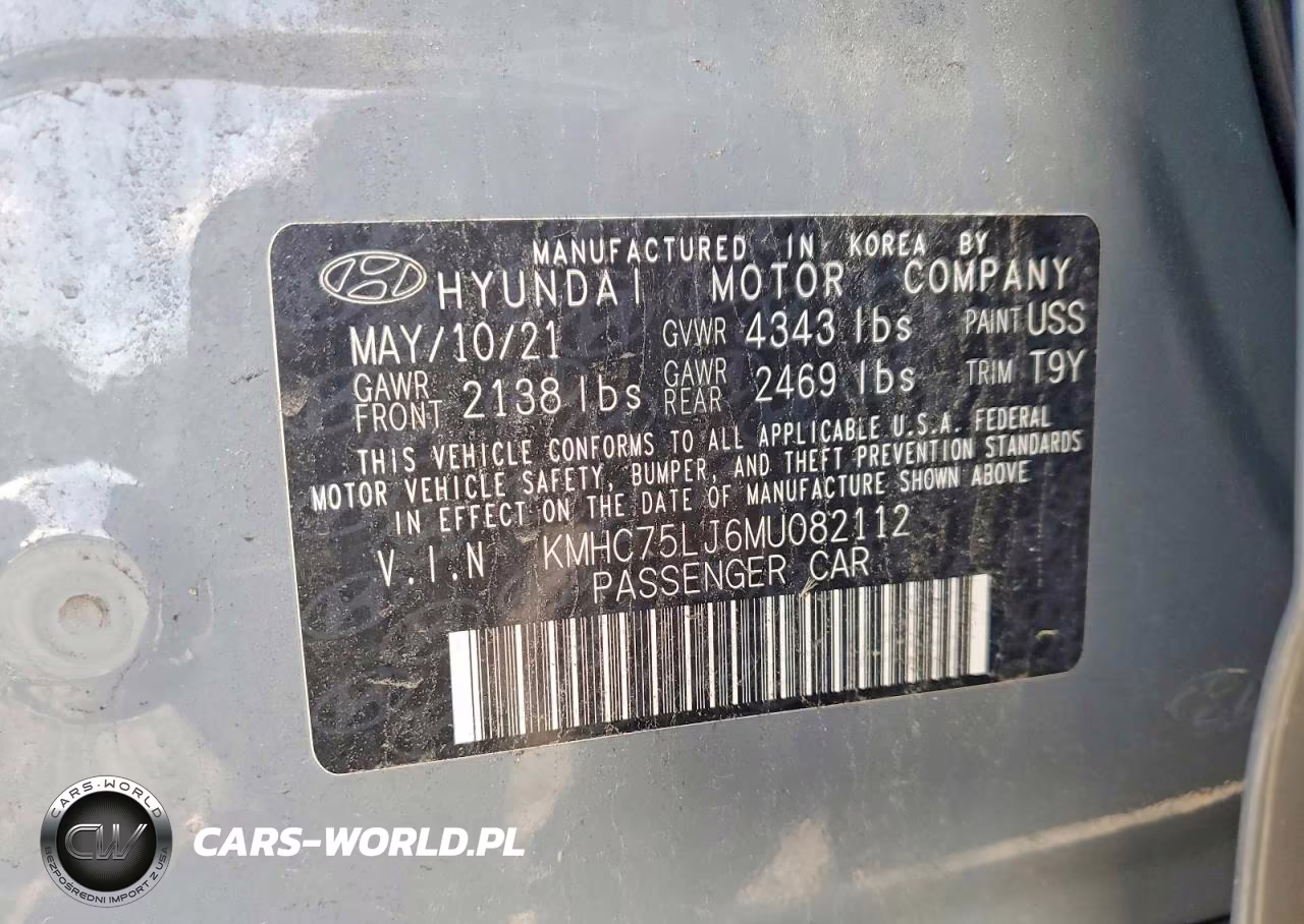2021 Hyundai Ioniq Se VIN:KMHC75LJ6MU082112 - 12