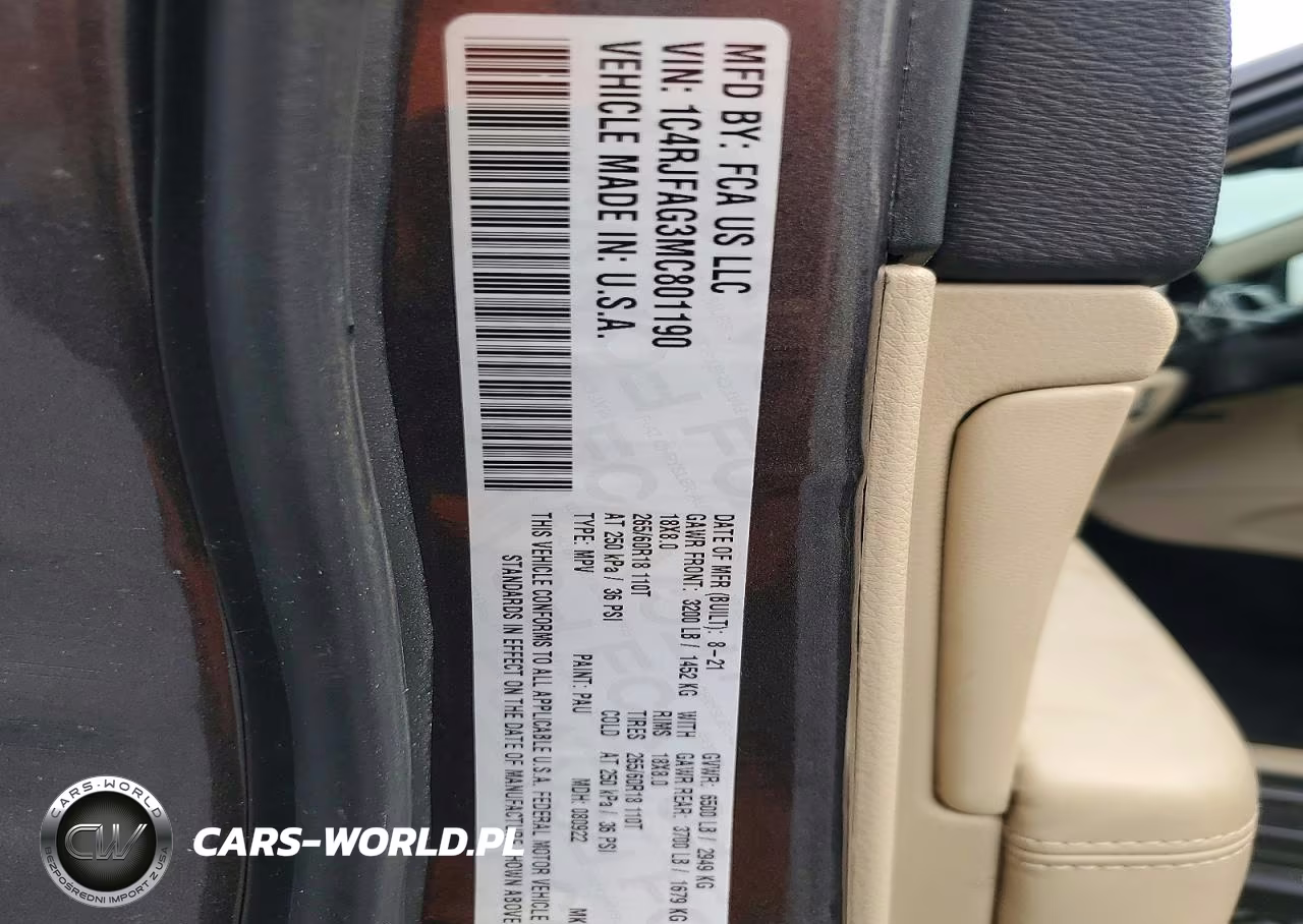 2021 Jeep Grand Cherokee Laredo VIN:1C4RJFAG3MC801190 - 13