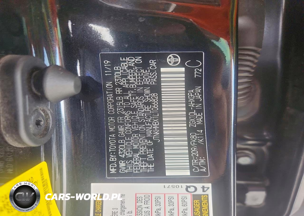 2020 Toyota C-Hr Xle VIN:JTNKHMBX1L1066828 - 12