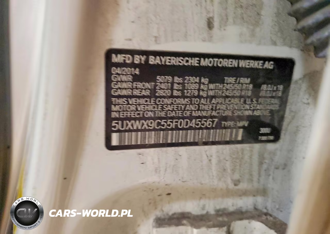 2015 BMW X3 xDrive28I VIN:5UXWX9C55F0D45567 - 13