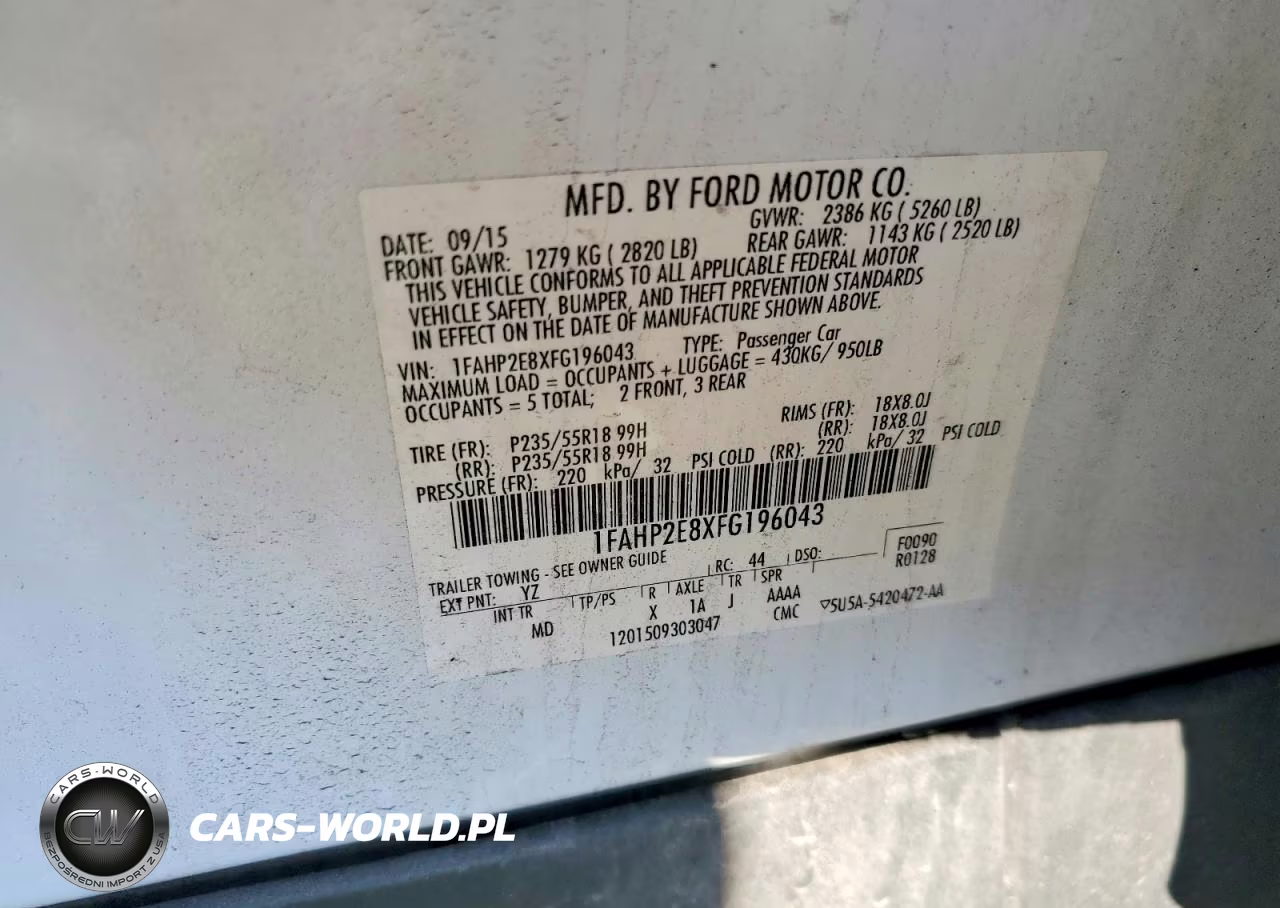 2015 Ford Taurus Sel VIN:1FAHP2E8XFG196043 - 12